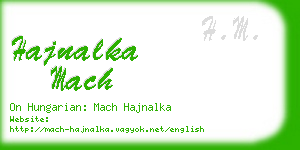 hajnalka mach business card